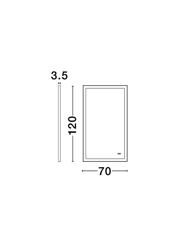 Zrkadlo NOVA LUCE LED 36W 1026lm 4000K 230V IP44